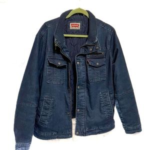 Blue Levi Jacket with quilted lining